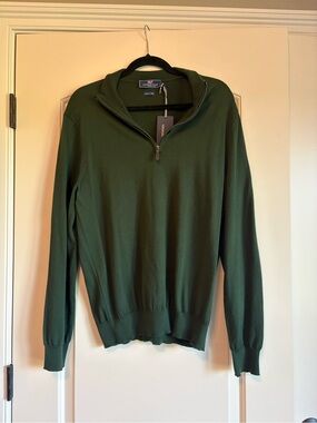 NWT Vineyard Vines Men’s Dark Green Quarter-Zip Sweater